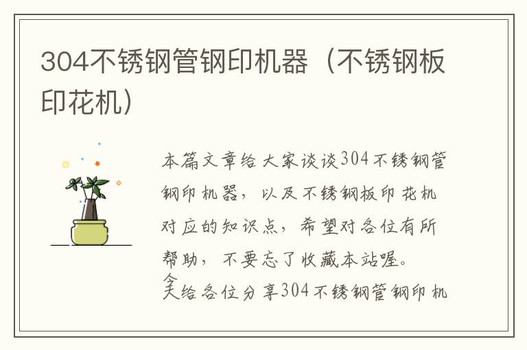 304不锈钢管钢印机器（不锈钢板印花机）