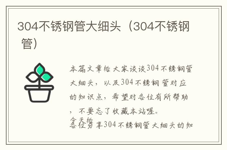 304不锈钢管大细头（304不锈钢 管）