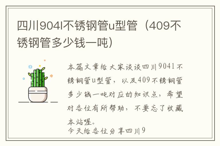 四川904l不锈钢管u型管（409不锈钢管多少钱一吨）